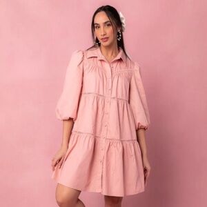 Ivy City Co JoJo dress in Pink NWT